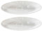 Acan Tradineur - Pack de 2 Fuentes Ovaladas - Fabricado en Vidrio Opal - Bordes Ondulados - Ideal Tanto para la hostelería como el hogar - 2 x 36 x 27 cm