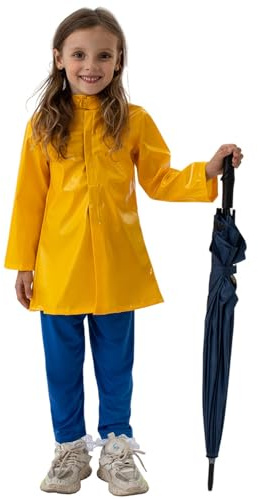 Coraline-Kostüm-Set für Kinder, Mädchen, gelbe Regenmanteljacke mit blauer Hose, Halloween, gruselige Themenparty, Bühnenverkleidung, Weltbuchtag, Outfit
