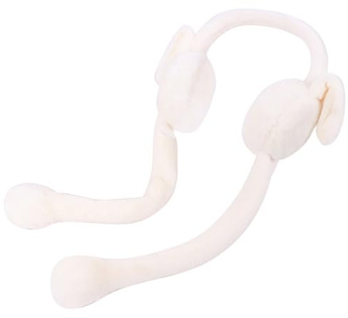 Cache-oreilles unisexe avec oreilles de lapin pour l'hiver/l'extérieur, blanc, taille unique