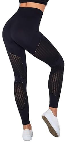 cellulu Emma Anti-Cellulite Leggings Damen Gestreifte Nahtlose Leggings Slim Fit Sporthosen für Jogging, Fitness & Yoga - Bequeme, Atmungsaktive Fitnesshose