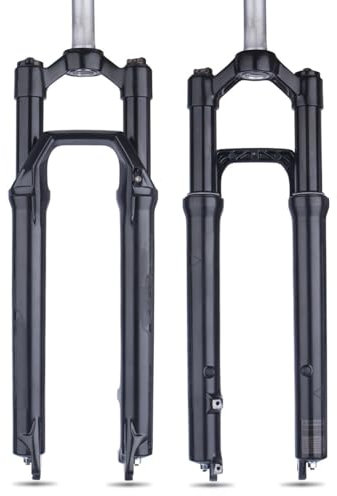 BaiWon 27.5/29 Pouces Fourches Avant Vélo de Montagne Voyage 100mm, Fourche VTT Air avec Ajusteurs de Rebond QR 9mm, Fourche Avant Fourche en Alliage De Magnésium Amortisseur(29)