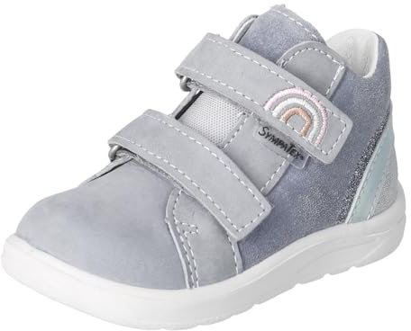 RICOSTA Mädchen Stiefel Lara, Kinder Lauflernschuhe, Weite: MITTEL, lose Einlage, Sympatex, wasserdicht, Klettstiefel, Booties, calcit (130), 27 EU