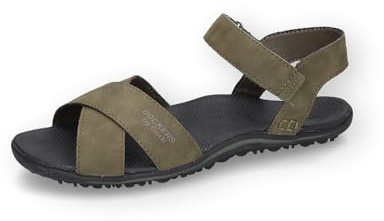 Dockers by Gerli Damen Klassische Sandalen, Frauen Sandalen,offene Schuhe,badeschuhen,Badelatschen,Badeschlappen,Khaki/schwarz,41 EU