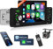 Podofo Wireless Single Din Carplay Car Stereo with Android Auto, 5'' HD Touch Screen Bluetooth Car Radio with FM/MirrorLink/USB/USB-C/TF/AUX-in/Mic, Car Audio Receivers with HD Backup Camera
