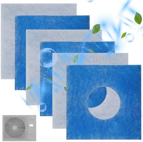 svpfuo 6 Stück Set Filter Zubehör, Ersatzteile lüfter Filter, Badlüfter Filter, LF/ELF und Umrüstsatz F/C, Typ F-Lf/5 Lüfter Ersatzfilter Staubfilter