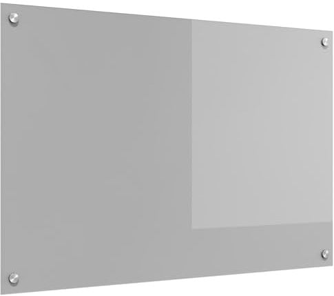 vidaXL Küchenrückwand Hellgrau 90x60x0,6 cm Hartglas