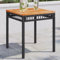 Xichuzi Gartentisch Schwarz 38x38x42 cm Poly Rattan Akazienholz, Terrassentisch, Esstisch Garten, Gartenesstische, Gartenmöbel, Außentisch - 365864