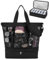 Dreamtop 2-in-1 schwarz Große Strandtasche xxl familie mit Reißverschluss Wasserdichter Kühltasche, Verstärkte Strandtasche 10 Taschen Tote Mesh für Pool Strand Reisen Camping verstellbare Crossbody