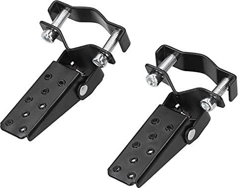 Ausla 1 Paire de Repose-Pieds pour Moto, en Acier Pliable Universel Noir pour Moto Rétro et Quad