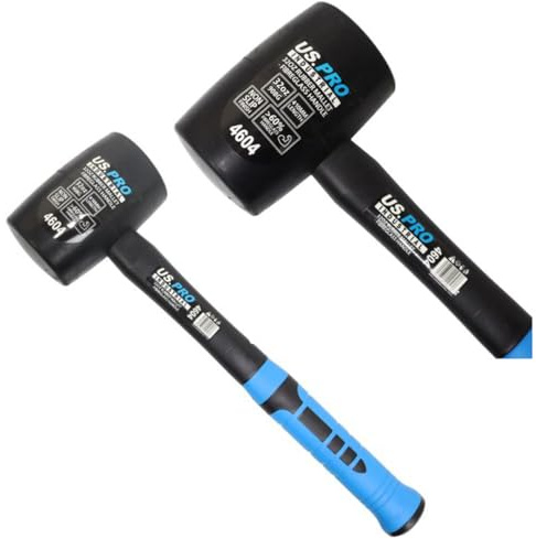 US PRO 32OZ Rubber Mallet FIBREGLASS Handle