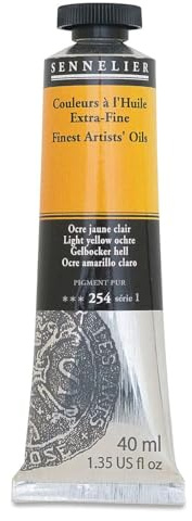 SENNELIER Artists Color Oil Paint, 40ml, Light Yellow Ochre S1, 10-130411-254