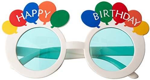 Bristol Novelty X61897 Brille „Happy Birthday“, mehrfarbig, Erwachsene und Kinder ab 14 Jahren Halloween
