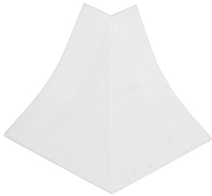 HOLZBRINK Coin Extérieur pour Plinthe de Comptoir de Cuisine Blanche 23x23 mm Bande de Finition PVC