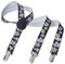 Herren Damen Long Hosenträger Y Form Style 3er Clips elastisch Schmal Unifarbe und Bunt mit verschiedenen Motiv, Mehrfarbig (4),Gr. One Size