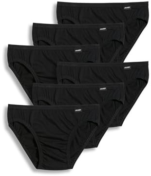 Jockey Men's Underwear Elance Bikini - 3 Pack, Black, Large