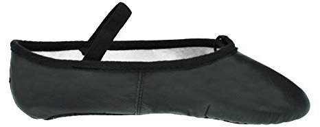 Starlite Basic Black Leather Ballet Shoe 4 L