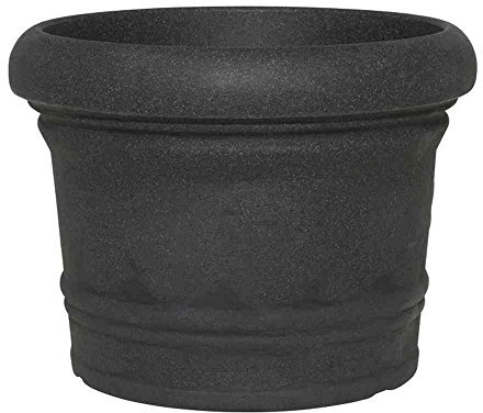 Floralo Pflanztopf Lucca frostsicher, rund, schwarz / granit, 50 xH38 cm