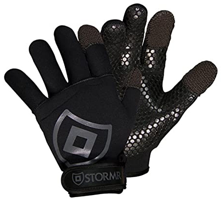 STORMR Strykr Kevlar 2mm Neoprene Mens and Womens Glove - Fully Lined Micro-Fleece Gloves with Adjustable Wrist Closures - Ideal for Ice Fishing, Winter Conditions, and Foul Weather, XL,Kevlar Black,RGK20V-XL
