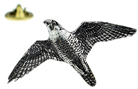 B35 PEREGRINE FALCON Bird English Pewter Lapel Pin Badge XTSPBB35