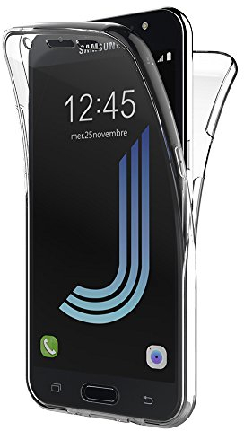 AICEK Samsung Galaxy J5 2016 Hülle, 360°Full Body Transparent Silikon Schutzhülle für Samsung J5 2016 Case Crystal Clear Durchsichtige TPU Bumper Galaxy J5 2016 Handyhülle