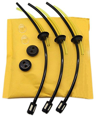 AISEN 3x Universel Piece Kit Durites Tuyau d'alimentation Essence Joint et Filtre pour Reservoir Coupe-Herbe Débroussailleuse Tronconneuse Taille-Haie Tondeuse À Gazon