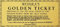 Sylty Willy Wonka Goldenes Ticket, Wandkunst, Metallschild, 20 x 30 cm
