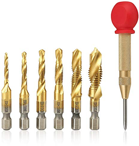 Bohrer,Bohrer Set, Metallbohrer-Satz, Metallbohrer Stahlbohrer Set/Spiralbohrer, HSS-Spiralbohrer 7 Stück für alle handelsüblichen Bohrmaschinen