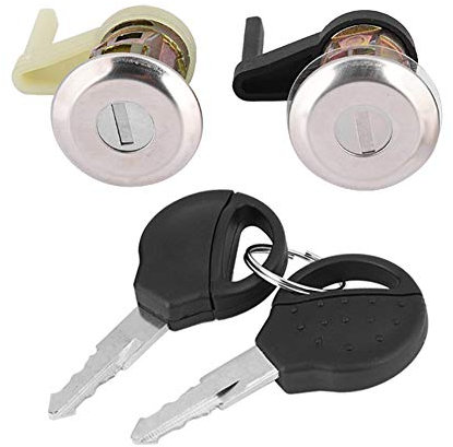 Serrure à came tubulaire ensemble de serrure de barillet de porte avant gauche et droite avec 2 clés pour 206 1998-2009 barillet serrure de porte 206