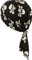 fashionchimp Zandana aus 100% Baumwolle, Bandana-Kopftuch, Bikertuch für Damen und Herren, Muster-Print (Schwarz-Totenkopf)
