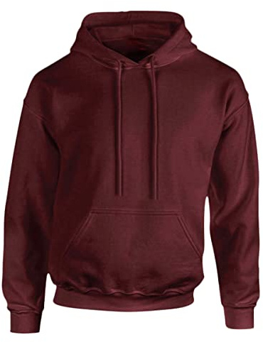 Gift Hub - Unisex Fashion Hoodie - Hooded Pullover with Drawcords & Front Pockets, Fleece Hoodie Sweatshirt for Men and Women - Red - Small
