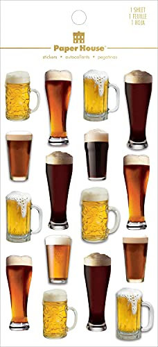 Paper House Productions STDM-3002E Craft Beer 3D-Scrapbook-Aufkleber, Papier, multi