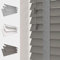 MTM Faux Wood Venetian Blind [Tapes, Dark Grey 120cm Width x 120cm Drop]