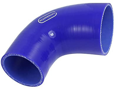 A ABSOPRO Car Cooling Hose Reducer 90 Degree Elbow 57-70mm Silicone Blue