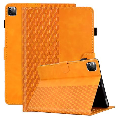 Vkooer Funda para iPad Air 5/4 2022/2020 (iPad Air 10,9 Pulgadas, 5.ª/4. ª Generación) Carcasa Smart Folio Flip Case Funda Protectora con Soporte y Auto-Sueño/Estela - Naranja