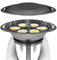 mixegg Pocheuse à œufs compatible avec Thermomix TM6 TM5 TM31 - Accessoire en Silicone ou Polypropylène, Ronde, Argenté