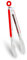 WINPOST Pince de cuisine en acier inoxydable de 27 cm, poignée antidérapante résistante à la chaleur – Idéale pour la cuisine, la salade, les grillades et les barbecues (27 cm, rouge)