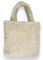 Ziona Teddyfell Umhängetasche Plüsch Shopper Fell Beutel Handtasche Damen Flauschige Schultertasche Einkaufstasche (Beige)