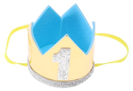 TOYANDONA Prinzessin Dekorationen Baby 1 Geburtstag Requisiten 1. Geburtstag Kopfbedeckung Zum Kindergeburtstag 1 Geburtstags-stirnband Baby Haarband Kleiner Junge Mädchen Geburtstagshut