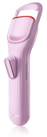 HEBECA Beheizte Wimpernzange Professionell - Wimpernzange mit innovativem Heizsilikon, elektrische Wimpernzange mit 600mAh wiederaufladbarem Akku Voilet EC4001