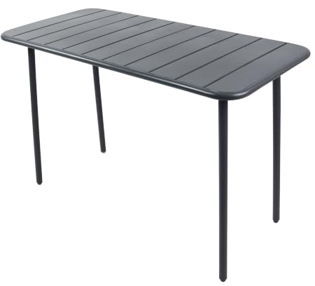 VCM Gartentisch 110x55x72 cm Höhenverstellbar Stahlplatte Garten | Höhenverstellbarer Tisch für flexible Nutzung - auf der Terrasse - und dem Balkon - für Gartenfreunde