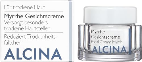 ALCINA Myrrhe Gesichtscreme - 1 x 50 ml - Trockene Haut - Versorgt besonders trockene Hautstellen - Reduziert Trockenheitsfältchen