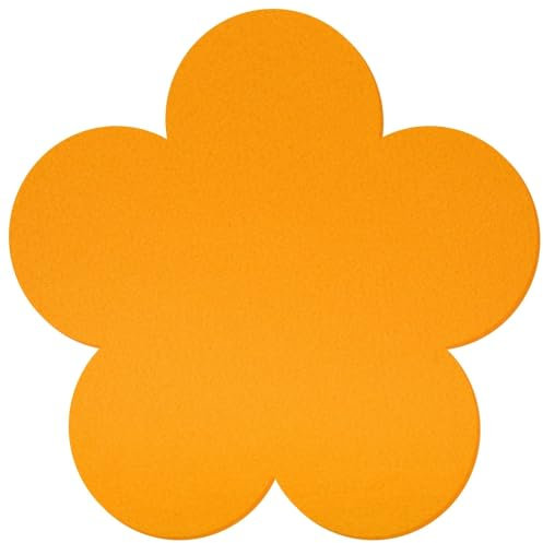 Gelber Filz Untersetzer Blume V2 - Deko Basteln 3-60 cm