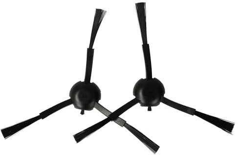 vhbw 2x Seitenbürste kompatibel mit Dreame L10s Pro Ultra, L20 Ultra, S10, S10 Plus Saugroboter - Reinigungsbürsten Set, schwarz