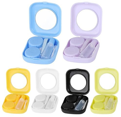 MYSUNBAR Contact Lens Containers, Colourful Contact Lenses Box, Portable Hygiene Contact Lenses Applicator, Contact Lens Container, Travel Set, multicoloured, Pocket organiser