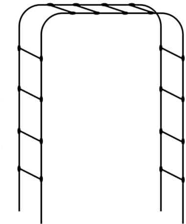 QMIYCLRJ Gartenspaliere for Kletterpflanzen, Metallbogenstützen for Topfpflanzen, Rosen, Trauben und Clematis, Pflanzenstützen for den Außenbereich for Balkone und Gärten(220 * 235cm)