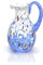 MAZZEGA ART & DESIGN - Karaffe Special Edition aus mundgeblasenem und handgearbeitetem Glas, hergestellt auf der Insel Murano - Die Farben von Murano - Modell Veronese Made in Italy (1, Weiß-Blau)