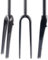 HZXQCVB 700C Starre Gabel Aus Kohlefaser 1-1/8'' Gerades/konisches Rohr Schnellspanner 9 X100mm Scheibenbremse Gravel Rennrad Gabel(Glossy Black,Straight)