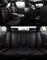 FDCYQW Auto Sitzbezüge für Kia EV3 2024 2025 2026, Leder Autositzbezüge Sets 5 Sitzer Schonbezüge Sitzschoner Vorne Hinten Wasserdicht,BlackRed