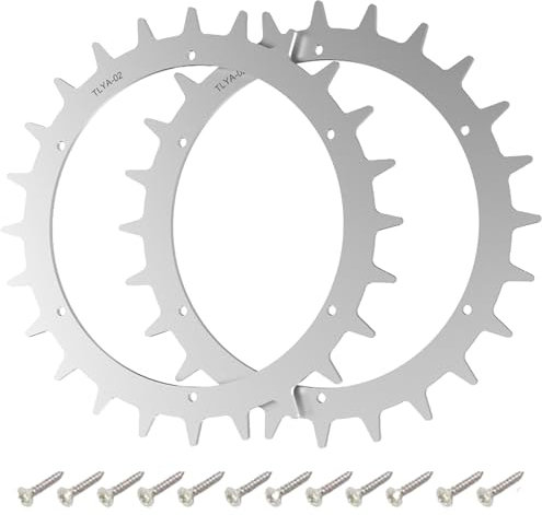 Dxyue 167 mm rutschfeste Edelstahl-Spikes für Yard Force Easymow260/400RI/280R Mähroboter, 2 Zugspikes, 12 Schrauben