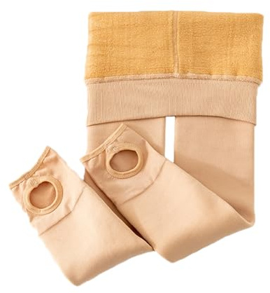 Fudaolee Mädchen Thermo Strumpfhose Fleece Gefütterte Leggings Winterhose | Kinder Dehnbar Weiche Blickdicht Strumpfhosen Warme Bequeme Elastisch Einfarbig Winter Leggings